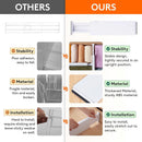 Drawer Dividers 4 In High 11-17 Adjustable White 8 Pack
