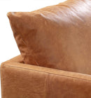 Girona 88 Inch Leather Sofa Cognac Tan With Tufted Back