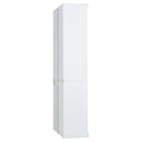83.4' Tall Wood Bookcase with light strip,5-Tier Decor Bookshelves with Adjustable Shelves,Storage Organizer for CDs/Books,Free Standing Storage Shelves for Living Room,Home Office,White