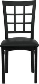 Hercules Series Window Back Restaurant Chair Black