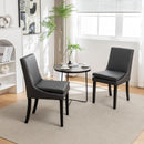 Modern Dining Chairs Set of 2, Upholstered Kitchen & Dining Room Chairs with Solid Wood Legs,Tufted Linen Fabric Chairs for Living Room, Restaurant