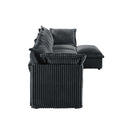 Slipcovered L Shape Sectional Long Sofa Couch, 4 Seater Sofa with Suppleness Armrests,Deep Seat Sofa with 2 Big Pillows, Comfy Couch for Living Room, Apartment, Gray
Corduroy Fabric