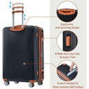 Hardshell Luggage Sets 3 Piece double spinner 8 wheels Suitcase with TSA Lock Lightweight 20"24"28"