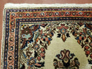 2' 7" X 4' Vintage Handmade Indian Medallion Wool Floral Beige Rug