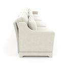 Elegant Four-Seater Chenille Sofa with Lumbar Pillow, Ergonomic Design, Solid Wood Frame, Beige
