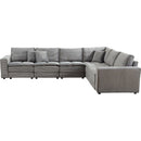 6 Seats,Oversized Sectional Sofa,L Shaped Corner Couch with Detachable Seat & Back Cushion, Corduroy Upholstery Convertible Sleeper Sofa&Couch for Living Room