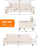 Light Gray Loveseat With Removable Cover And Armrests