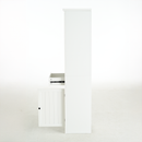 Retro Style 75'' Tall Display Shelf with Cabinet for Hallways Living Room Kitchen - White