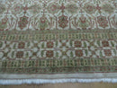 8' 5" X 12' Handmade India Agra Floral Oriental Wool Rug Tea Washed Carpet Nice