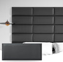 Peel And Stick Upholstered Headboard Wall Panels 12-Pack