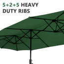 Ainfox 13ft Large Patio Umbrella, Outdoor Double-Sided Rectangle Market Heavy Duty Umbrellas without Base