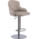 Titanium Stainless Steel Bar Stool, Grade Modern Bar Chair With Backrest, Swivel Adjustable Height For Kitchen Counter And Dining Room