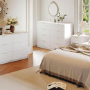 White Solid Maple Dresser Anti Tip LargeCapacityDrawers