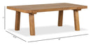 Lindon - Rectangular Cocktail Table - Belgian Wheat