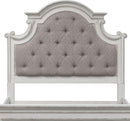 Magnolia Manor Queen Upholstered Headboard With Arched Crown