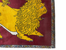 Persian Gabbeh Rug 3x4, Lion Pictorial, Red