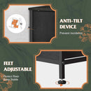 Tall Fabric Dresser With 8 Drawers In Charcoal Black Wood Grain