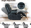Grey Manual Reclining Living Room Set With One Seat Recliner And 3 Seat Sofa