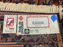 Heriz Rug 5.6 x 8, Geometric Medallion, Wool Oriental Carpet, Tribal Boho Rug, Red Navy Blue Cream, Belgium Power Loomed Rug, Medium Sized