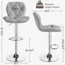 Elegant PU Leather Swivel Bar Stools Set of Four