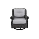 Lassen wicker living room set: 1 three-seater sofa and 2 swivel rocking chairs