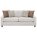 Christine 3-piece Upholstered Sloped Arm Sofa Set Beige