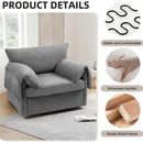 Oversized Swivel Armchair - Modern Swivel Accent Chair & Single Sofa Lounge,Comfortable Seating for Living Room & Bedroom