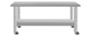 60''*24'' Commercial Work Table for Restaurant and Home Stainless Steel Kitchen Prep Table with Under Shelf and wheels