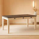 Bolanburg Farmhouse Dining Table Drawers Whitewash Seats 6