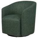 Mossbrook Fabric Upholstered Swivel Accent Chair Green