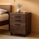 I 7400 Rolling File Cabinet 3 Drawer Brown Laminate