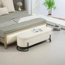 Storage Ottoman,Bedroom End Bench,Upholstered Fabric Storage Ottoman with Safety Hinge, Entryway Padded Footstool, Ottoman Bench for Living Room & Bedroom (Beige)