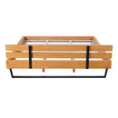 PINE WOOD BED FRAME KING SIZE,NATURAL & BLACK COLOR