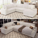 One Hundred Thirty Inch Sleeper Sofa With White Faux Fur
