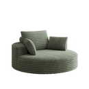 55''L Corduroy Chenille Foam Single Swivel Chair, Fluffy Modern Sleeper, 360 Degree Swivel Chair for Living Room, Bedroom, Lounge and Projection Room