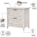 60W L Shaped Desk With Mobile File Cabinet For Home Office