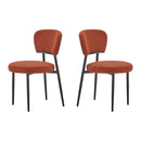 Upholstered Dinning Chair Set of 2-Orange