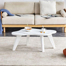 Modern minimalist wood color table top. Solid wood legs, cloud shape to give you a new experience, computer desk. The game table. Suitable for dining and living rooms.