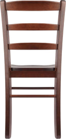 Walnut Ladder-Back Dining Chair Set for Dining Room