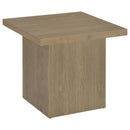 Devar 2-piece Square Cocktail Coffee End Table Set Latte