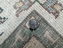 Indo Persian Rug 6x9, Handmade Vintage Wool Carpet, Floral Allover