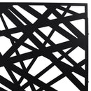 Outdoor & Indoor Privacy Screen Metal Privacy Screen 76' H×48' W, Freestanding Decorative Privacy Screen for Deck Balcony Patio, Privacy Fence Panels for Outside Lawn Garden PS117 BLACK