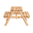Natural Wood Children's Dining Table and Chair Set for Play, Reading, and Snacks