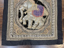 Indian Embroidery 3x3, Elephant Design, Detailed Needlepoint, Beadwork