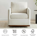 Swivel Linen Accent Armchair Mid Century Modern 360 Swivel