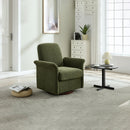 Swivel Accent Chair Modern Barrel Armchair with Wood Base for Bedroom Reading Waiting Living Room