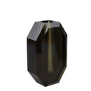 OCTAGON CRYSTAL VASE: BLACK