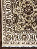 Indo Mahal Rug 6x9, Indian Carpet 6 x 9 ft, Light Green and Ivory, Floral Allover, Wool Oriental Carpet, Traditional Rug, Handmade