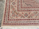 Stunning Oversized Sino Persian Oriental Rug 12x15, Hand Knotted Wool & Silk Palace Sized Carpet, Mahi Pattern, Very Fine, Peach Beige, Wow