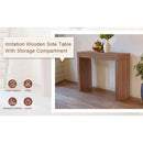 Elegant Dark Wood Grain Bar Table-50 Inches Long, a Practical Choice for Modern Homes.Dark Wood Grain Texture Sticker,Equipped With Two Drawers.Serving As A Bar Table Or A Desk.